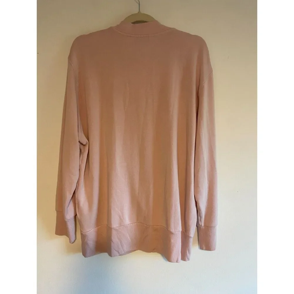 ATHLETA Purana V-Neck Wrap Sweatshirt in "orchid pink" SIZE LARGE - Picture 6 of 6